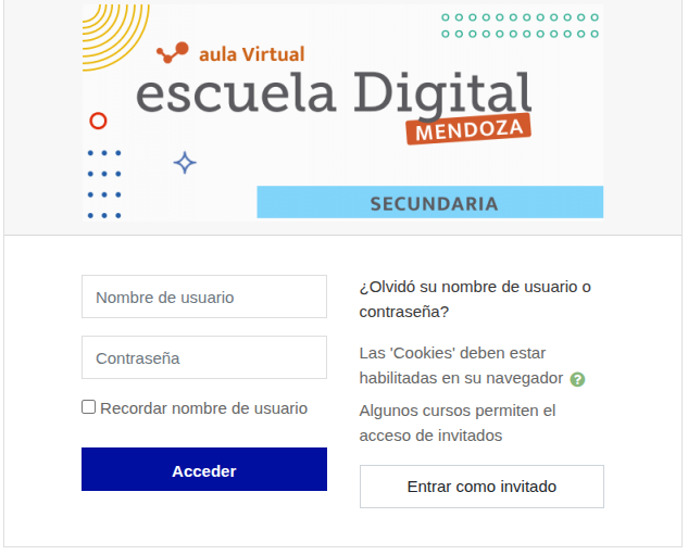 [Imagen del formulario de inicio de sesión]