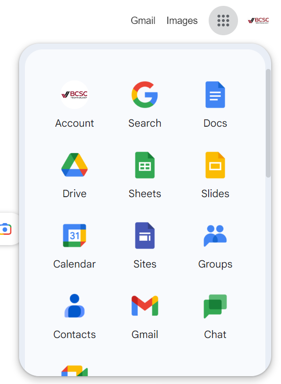Ícono de Google Apps resaltado