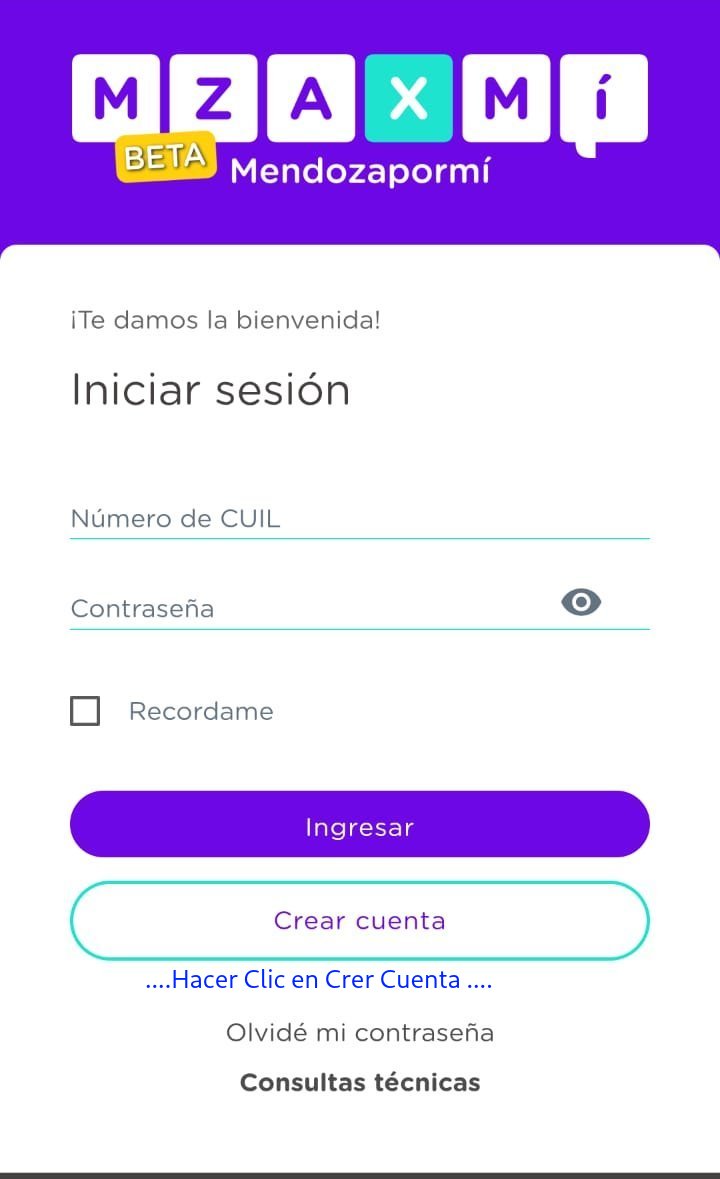 Pantalla de inicio de la app Mendoza por mí